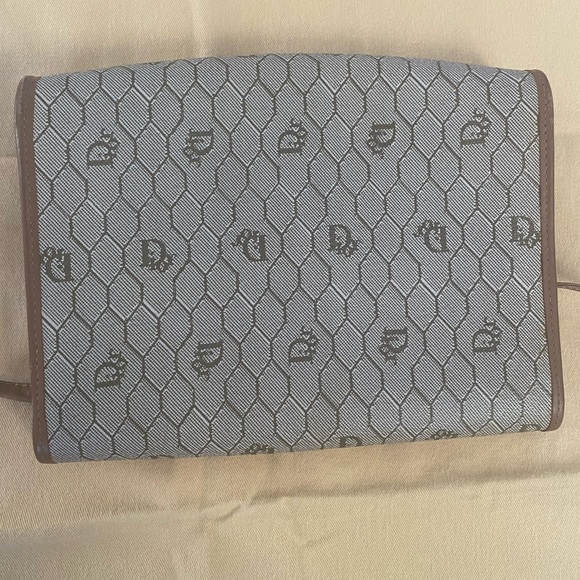 Vintage Dior Honeycomb Canvas Leather Crossbody Bag - Picture 6 of 13